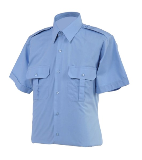 Áo bảo vệ vải si tay ngắn xanh biển