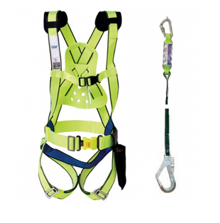 Full body harness kit COVB1+1S/T + Hanging rope 1 steel hook