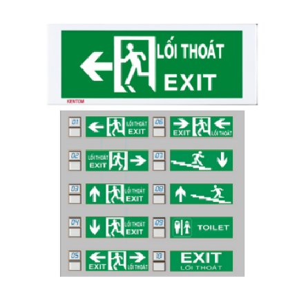 Đèn Exit Kentom KT-610 1 mặt