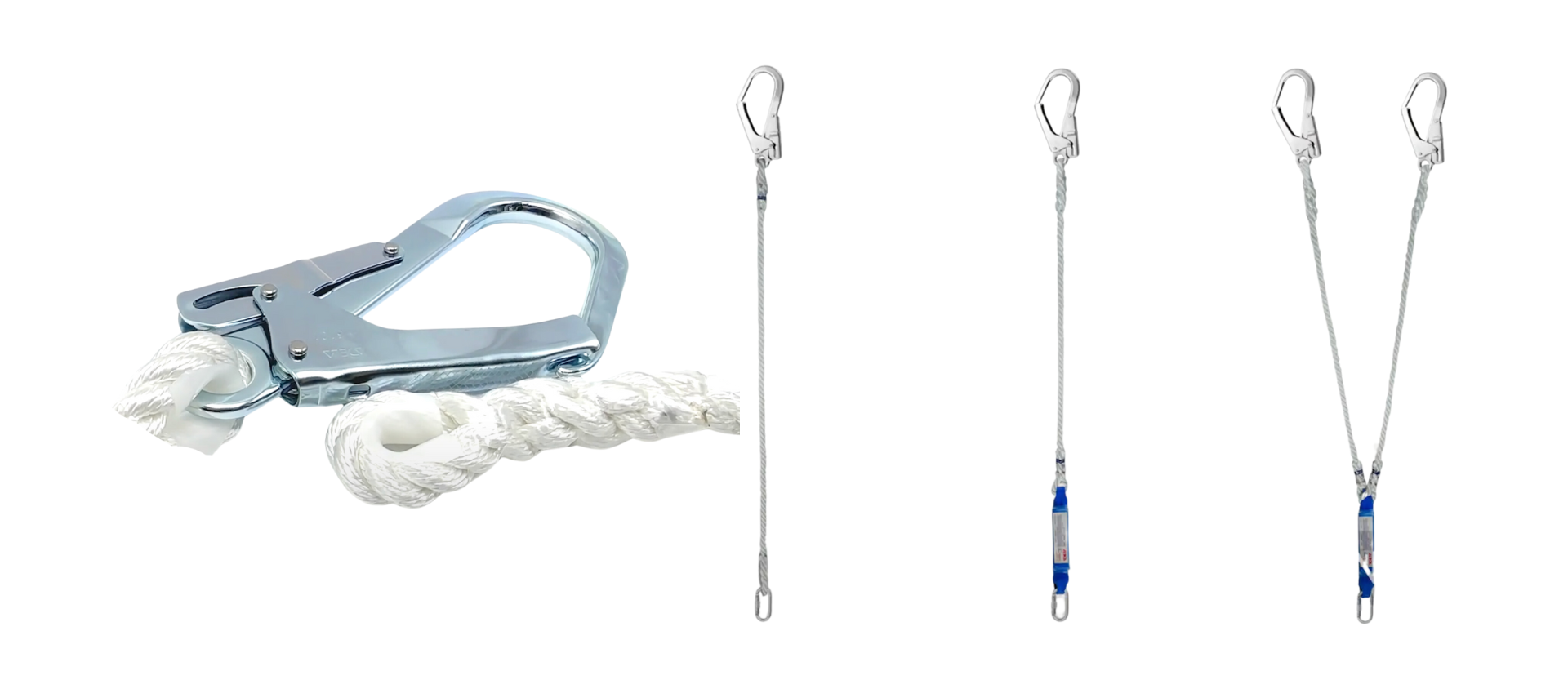 Full body safety harness Adela H45+EF32, 2 steel hooks with shock ...