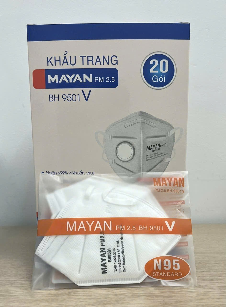 Mayan BH 9501V mask with valve N95
