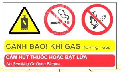 Bảng Cảnh Báo Khí Gas