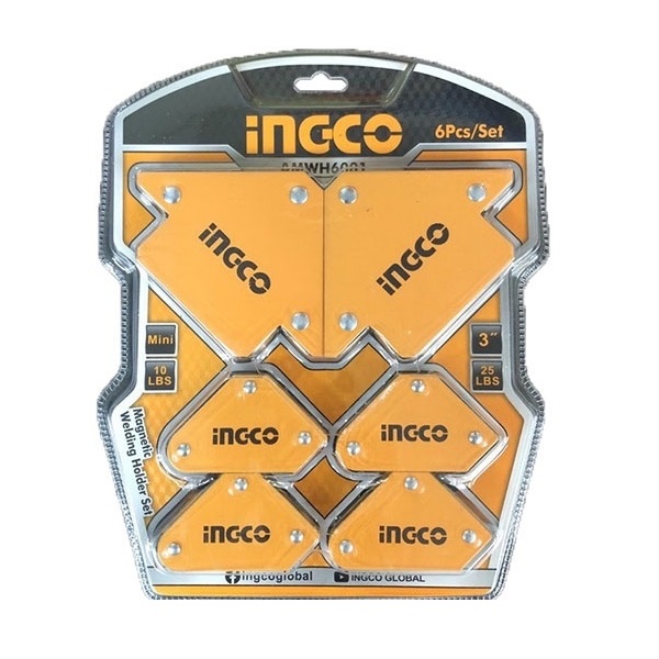 Set of 6 INGCO Magnetic Welding Angle Measures - AMWH6001