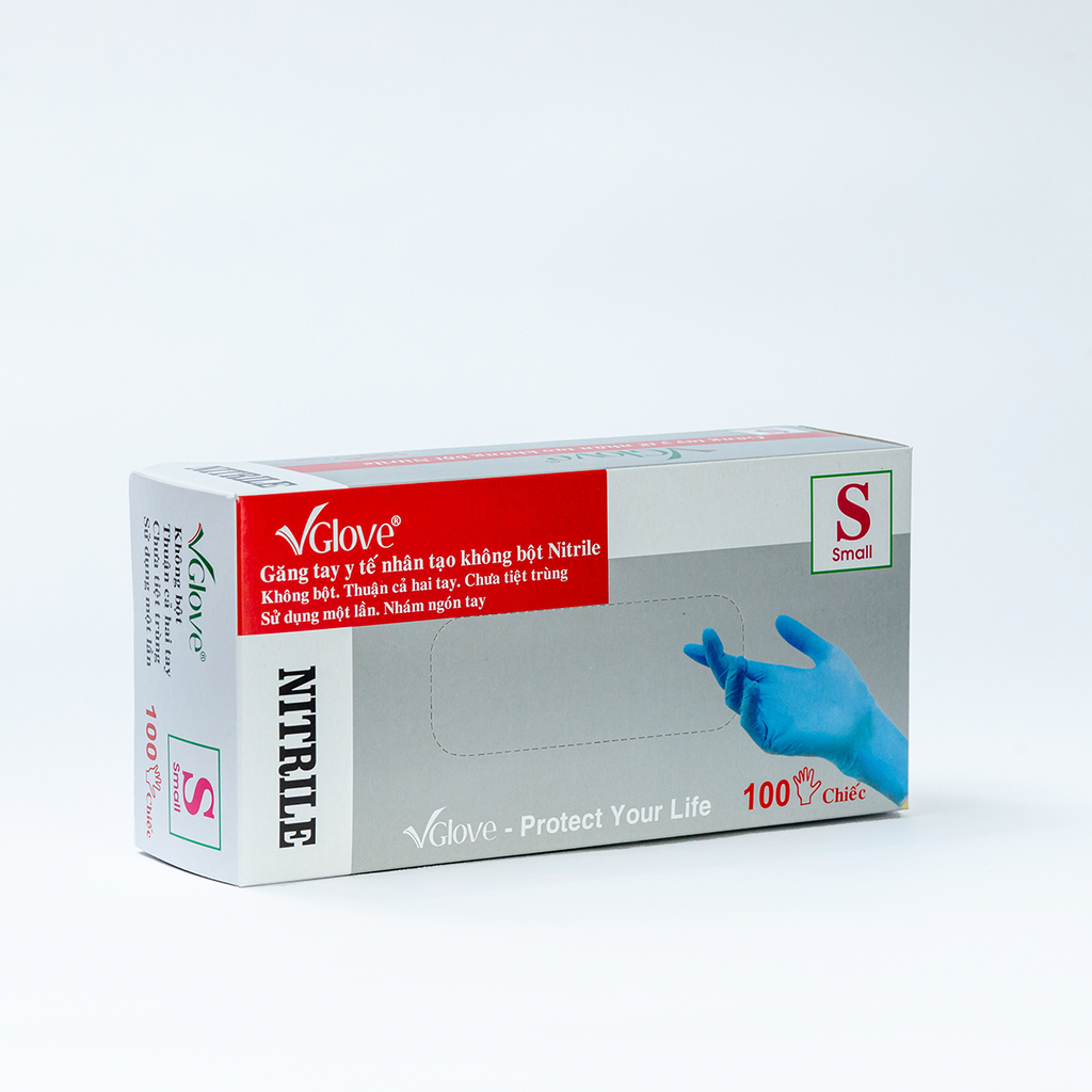 Găng y tế VGlove Nitrile 4.0gr, 50 đôi/hộp
