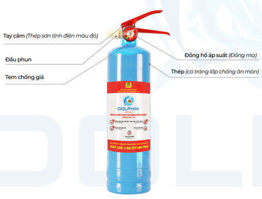Bình chữa cháy gốc nước Dolphin DPA-T1L