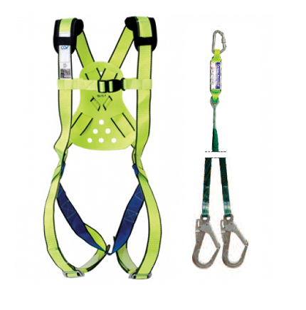 Full body harness kit COV A1+2A/L + Hanging rope with 2 aluminum hooks