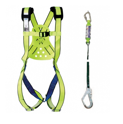 Full body harness kit COV A1+1A/L + hanging rope with 1 aluminum hook