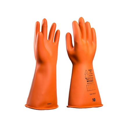 Rubber insulating gloves 1000V Novax Class 0 (360mm)