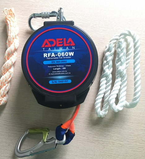 Adela self-retracting anti-fall box with 6m woven wire