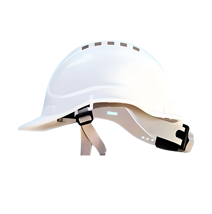 Plastic protective helmet BB11 has ventilation holes