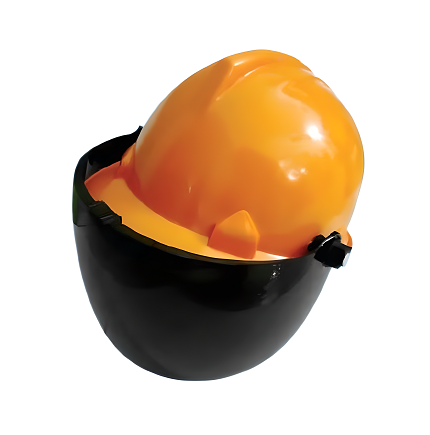 Plastic protective helmet BB N.81 Comes with dark glasses to cover for welding