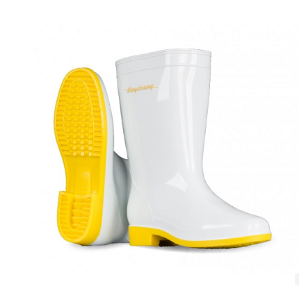 TD waterproof protective boots (9-11.5) White boots, yellow soles