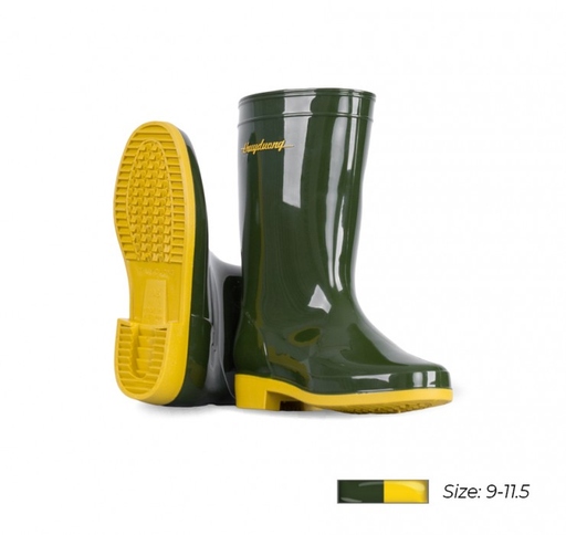 TD waterproof protective boots (9 - 11,5) moss green boots, yellow soles